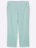 sheego Hose lang in kalkmint-ecru-gestreift