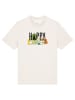 wat? Apparel T-Shirt Happy Camper in Off White