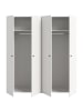 ebuy24 Kleiderschrank Darwin Weiß 160 x 51 cm