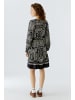 Oui Kleid in black offwhite