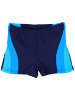 Aquarti Jungen Kinder Badehose Seitliche Paspel in blau-kombi