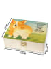 Mr. & Mrs. Panda Holz Teebox Corgi Po Design mit Spruch in Weiß