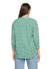 CARTOON Casual-Bluse mit Raffung in Green/Blue