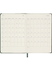 Moleskine 12 Monate Wochen Notizkalender 2024, Fester Einband in Myrtengrün