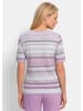 GOLDNER Jersey-Shirt mit geometrischem All-over-Print in flieder / hellblau / gemustert