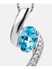 Diamant L'éternel Halskette aus 375 Weißgold mit Diamant mit Topas