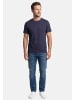 Lerros T-Shirt Basic in Dunkelblau / weiß