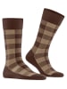Burlington Buffalo Check Socke in Hazelnut