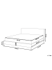 Beliani Doppelbett FITOU in Weiß/Braun - (W) 170 x (H) 87 x (L) 214 cm
