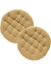 REDBEST Stuhlkissen rund 2er-Pack in beige