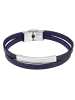 Adeliás Unisex Armband aus Leder 21 cm in blau