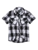 Brandit Short Sleeve Shirt in white/black