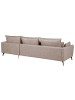 Beliani 6-tlg Ecksofa GALLO in Braun/Schwarz linksseitig