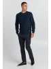 BLEND Rundhals Strickpullover Basic Langarm Sweater in Navy