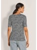 MADELEINE Halbarmshirt mit Animal-Print in grau / schwarz