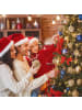 relaxdays 110-tlg. Weihnachtskugeln Set in Weiß