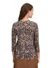 Betty Barclay Basic Shirt mit Rundhalsausschnitt in Dark Blue/Brown