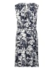 Betty Barclay Sommerkleid mit Rundhalsausschnitt in Dunkelblau/Weiß