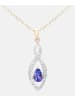 Diamant L'éternel Halskette mit Anhänger aus 375 Gelbgold mit Diamant mit Tansanit