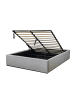 CALICOSY Bett ALBA mit Bettkasten in Grau - (W)204  x (H)36,5  x (L)152 cm