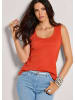 MADELEINE Ärmelloses Rippen-Top in blutorange