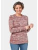 GOLDNER Kurzgröße:  Pullover Kurzgröße - Multicolor-Pullover in mahagoni