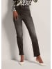 MADELEINE Five-Pocket-Hose mit schrägem Beinsaum in grey