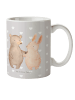 Mr. & Mrs. Panda Kindertasse Bär und Hase Umarmen ohne Spruch in Grau Pastell