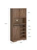 SoBuy Buffetschrank in Braun - (B)80 x (H)170 x (T)34cm