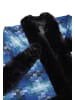 fraully Damen Poncho in Blau Mehrfarbig