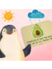 Mr. & Mrs. Panda Badteppich Avocado Glücklich mit Spruch in Gelb Pastell