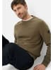 Camel Active Strickpullover aus reiner Baumwolle in Olivgrün