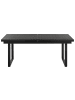 Beliani 7-tlg Gartentisch Set VALCANETTO/TAVIANO in Schwarz/Grau/Braun