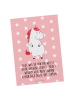 Mr. & Mrs. Panda Ansichtskarte Einhorn Wut mit Spruch in Rot Pastell