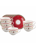Villeroy & Boch 12er Set Kaffeetassen mit Untertassen Toy's Delight in 170 ml in rot