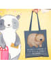 Mr. & Mrs. Panda Tasche Wombat mit Spruch in Indigo Blue