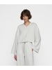 10Days Kimono-Pullover aus Scuba-Material in White Grey Melee