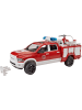 bruder Spielzeugauto 02544 RAM 2500 Feuerwehreinsatzwagen mit Licht + Sound Modul