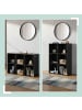relaxdays Bücherregal in Schwarz - (B)61 x (H)91 x (T)30 cm