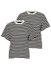 ONLY T-Shirt 2er Pack in Schwarz/Weiß