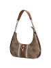 Guess Erenia Top Zip - Schultertasche (coal logo) in latte logo