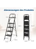 COSTWAY Leiter 4 Stufen in Schwarz