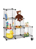 relaxdays Regalsystem in Schwarz - (B)96 x (H)96 x (T)32 cm