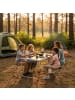 relaxdays Campingtisch mit 4 Hockern in Weiß
