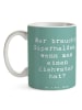 Mr. & Mrs. Panda Keramtiktasse Spruch Ziehvater Held mit Spruch in Meeresbrise