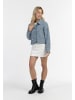 DreiMaster Damen Kurze Carbanjacke in Blau Wollweiss Streifen