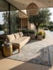 KADIMA DESIGN Teppich Outdoor Orientalisch pflegeleicht Balkon Terrasse Outdoor Garten in Grau