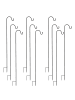 MARELIDA 10x Gartenspieß für Laternen Deko Gartenstecker 60-120cm Schäferhaken
