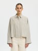 SELECTED FEMME Cropped Boxy Shirt in Pure Cashmere