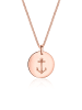 Elli Halskette 925 Sterling Silber Anker in Rosegold